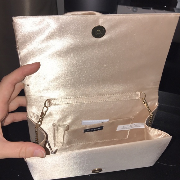 Pleated Satin Flapover Clutch - Picture 3 of 4